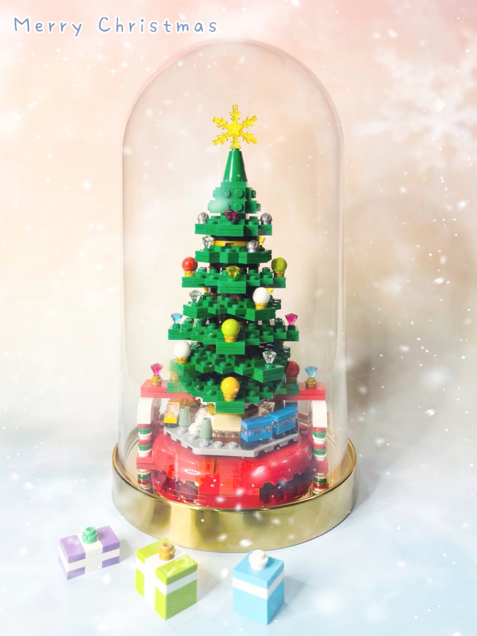 乐高圣诞树·提升颜值的ikea玻璃罩...