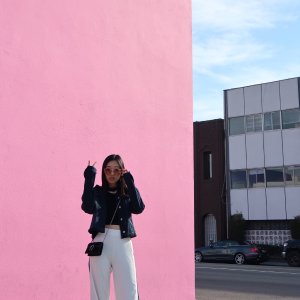 要做LA街头最酷的仔-打卡粉色网红墙