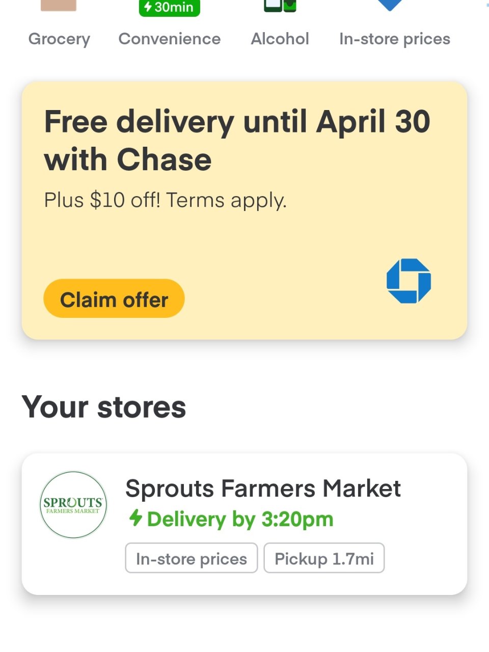 Instacart+sprouts合作满...