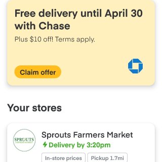 Instacart+sprouts合作满...