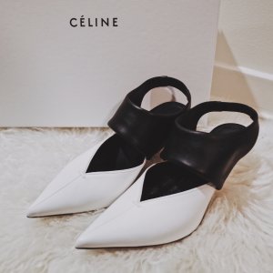 神价Old Celine黑白拼色仙女鞋