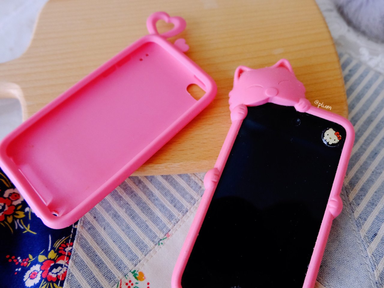 iPod 保护壳 🐱粉色小猫咪和小桃心♥...