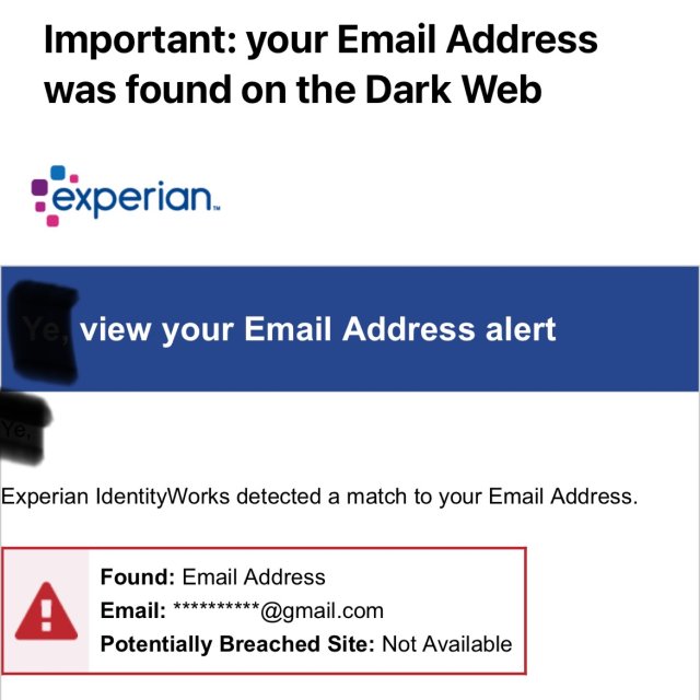 Email被发现在暗网上 😭