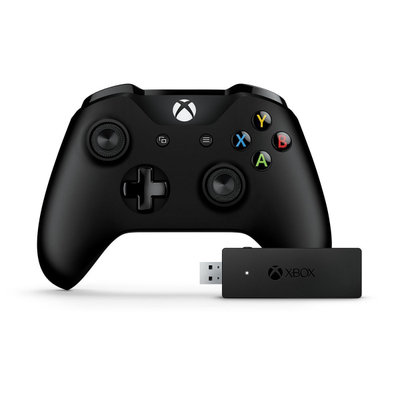 Microsoft Xbox One 原装黑色无线手柄 + Windows 无线适配器