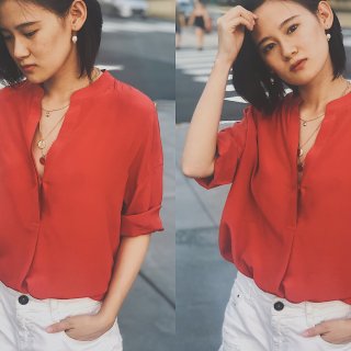 衬衫Blouse | 热情洋溢的灿烂红色...
