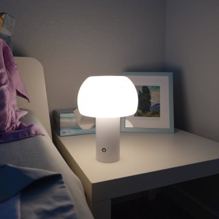 MAGCHARM Mushroom Lamp, Table Lamp, 5W LED Beads, Opal Glass Shade, Cordless & Corded, Touch Control, 3 Color Temps, Dimmable Bedside Lamp, Small Nightstand Lamp for Bedroom, Kids Room, Outdoor - Amazon.com