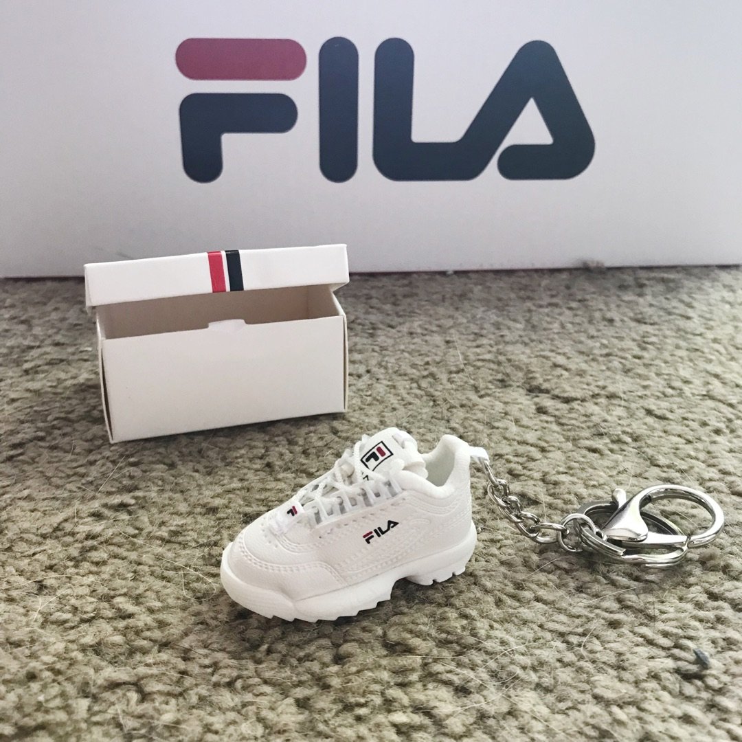 Mini fila hot sale shoe keychain