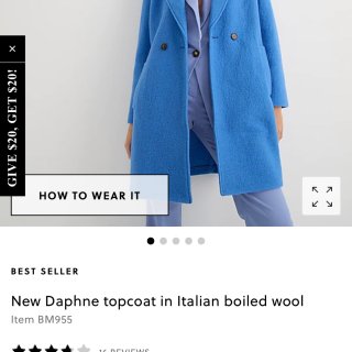 J.Crew: New Daphne Topcoat In Italian Boiled Wool For Women