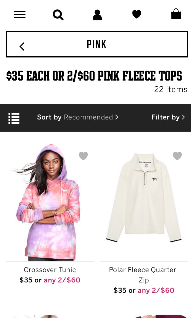 $35 Each Or 2/$60 PINK Fleece Tops - Victoria's Secret 卫衣特价