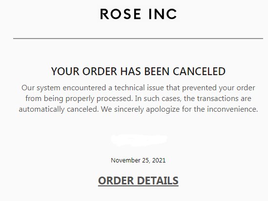 Rose Inc 被取消了😳😩...