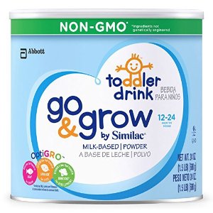 Go & Grow By Similac Non-GMO Milk Based Toddler Drink, Large Size Powder, 24 ounces (Pack of 6)