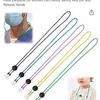 Face Mask Lanyards TOOVREN 5 PCS Adjustable Length Mask Lanyards for Adults, Mask Holders Around Neck for Women, Mask Lanyards for Women Can Handy Safety Rest Ear and Release Hands : Office Products,Amazon 亚马逊