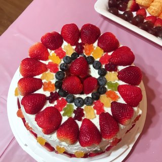 女儿一周岁DIY生日蛋糕...