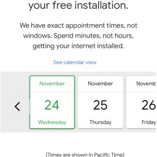 谷歌超快光纤Wifi，首月免费➕申请安装...