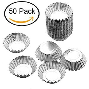 Amazon.com: Tosnail 50pcs Egg Tart Aluminum Cupcake Cake Cookie Mold Tin Baking Tool Baking Cups: Kitchen & Dining
