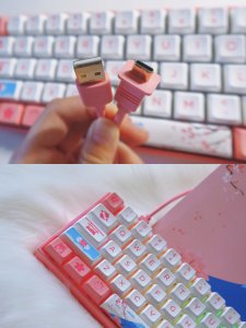Akko键盘🌸｜东京限定款⛩超少女心粉色流彩键盘💕