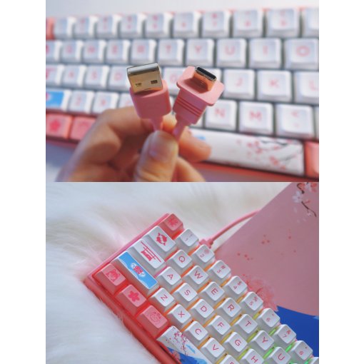 Akko键盘🌸｜东京限定款⛩超少女心粉色流彩键盘💕