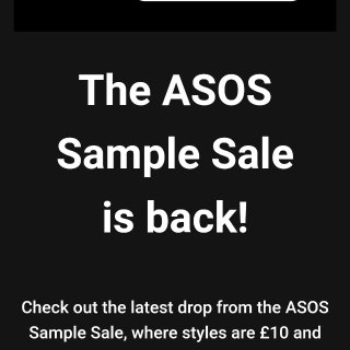 ASOS Sample Sale