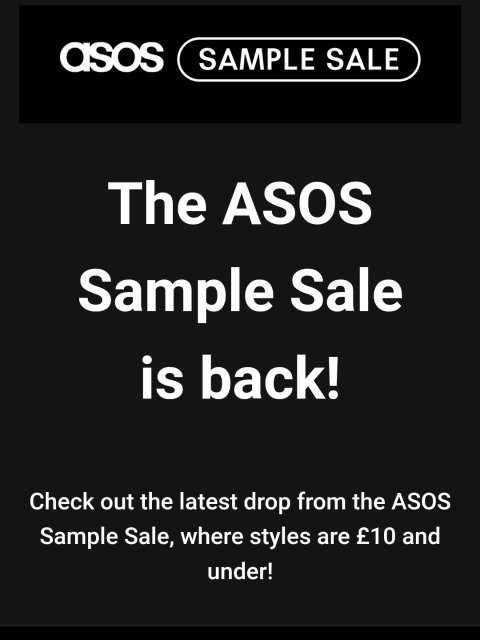 ASOS Sample Sale