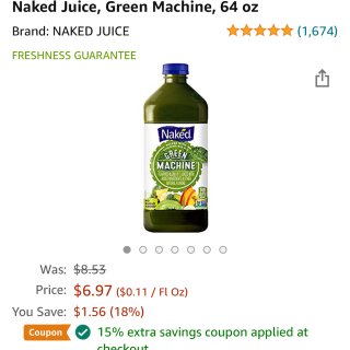 Naked 绿色机器果汁🍹天然能量➕排毒...