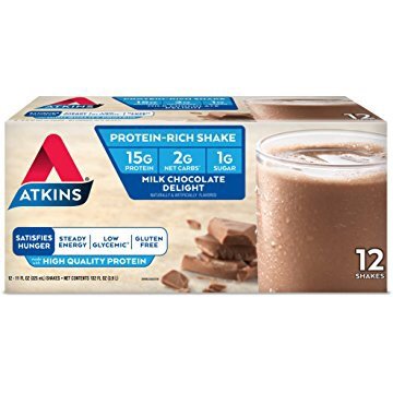 Atkins Ready to Drink Protein-Rich Shake Milk Chocolate Delight 12 Count