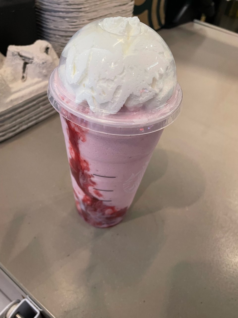 Strawberry Crème Frappuccino® Blended Beverage: Starbucks Coffee Company