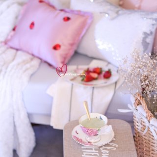 19mm Strawberry Silk Throw Pillow | 2 Co,Royal Albert