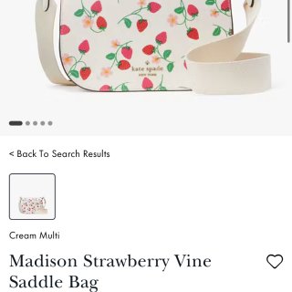 Madison Strawberry Vine Saddle Bag | Kate Spade Outlet