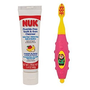 NUK Grins & Giggles 婴幼童牙刷+可吞咽牙膏套装