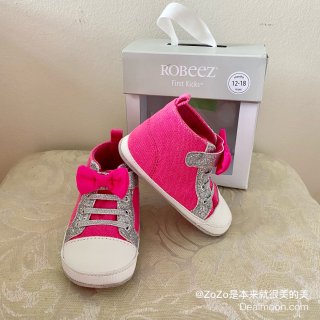 Amazon.com | Robeez Blush Riley First Kicks, Baby Girl, 0-3m | Mary Jane