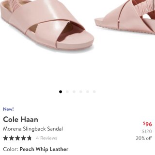 Cole Hann软皮舒适凉鞋，上脚绝对...