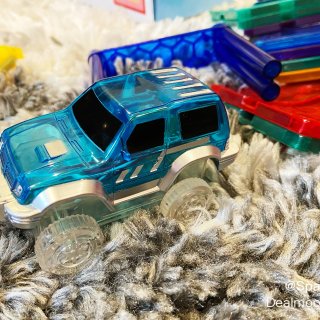 儿童磁力轨道+小汽车玩具套装...