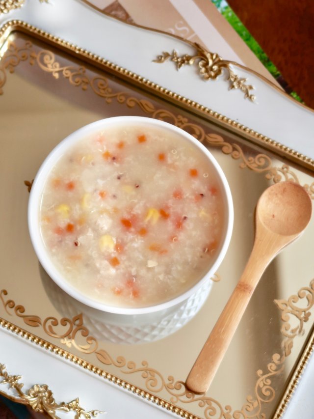 鲜甜清爽的藜麦粟米瑶柱粥🌽