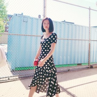 微众测【j.ingUs】美腻的波点连衣裙...