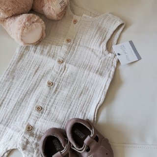 Baby Ember Oatmeal Organic Cotton Gauze Jumpsuit | carters.com