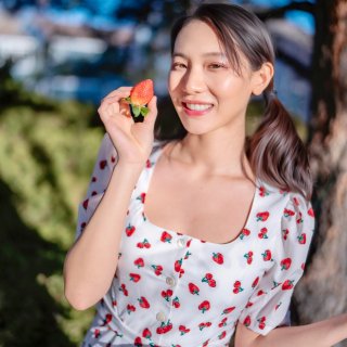 迎接夏天☀️的清新草莓🍓裙👗小可爱必备❤...