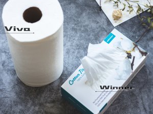 winner棉柔巾 vs. Viva厨房纸巾对比测评