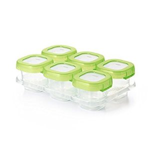 OXO Tot Baby Blocks Freezer Storage Containers, Green, 2 Ounce