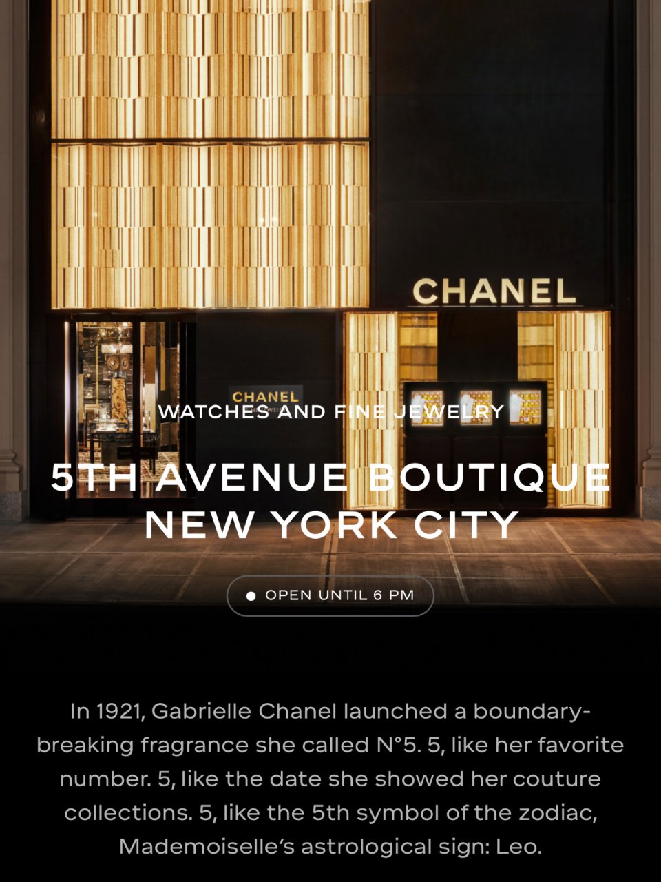 Chanel在纽约5大道的珠宝门店...