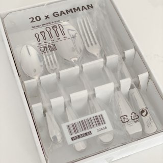 GAMMAN 20-piece cutlery set, stainless steel - IKEA