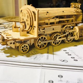 DIY｜3D立体木质拼装，蒸汽小火车🚞...