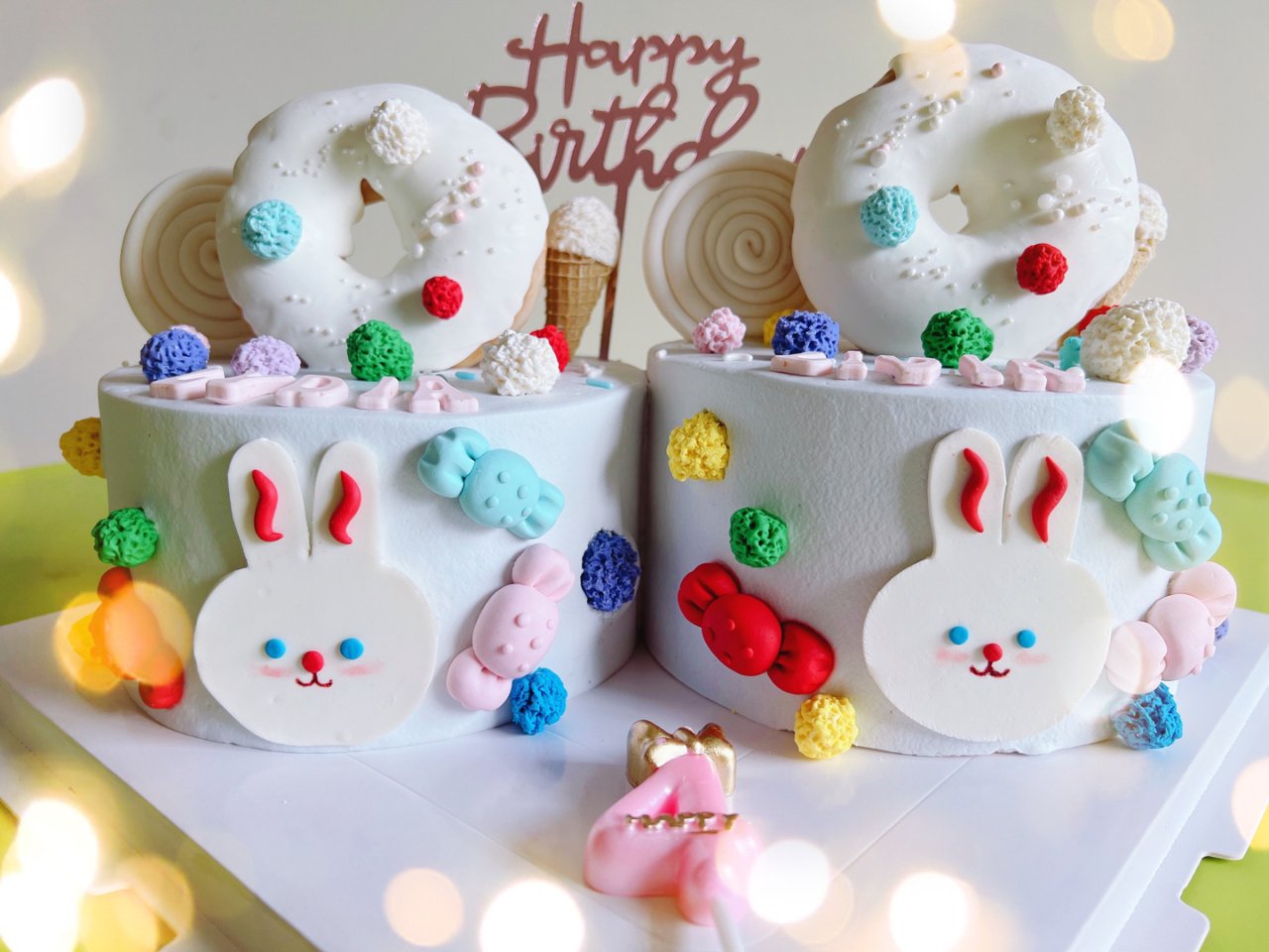 4周岁可爱的兔子蛋糕  亚特兰大 A.M...