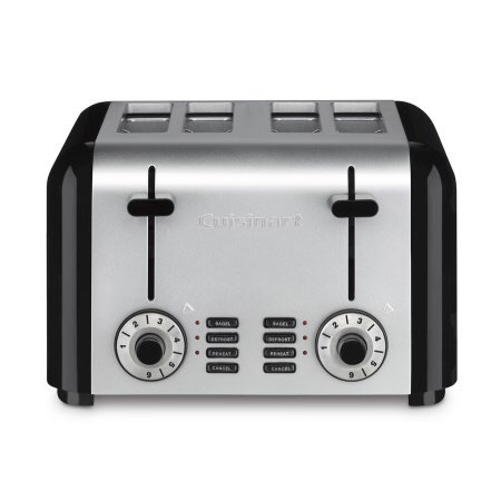 Cuisinart 4-Slice Compact Stainless Steel Toaster, Black Stainless - Walmart.com烤面包机
