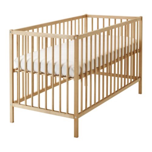 SNIGLAR Crib, beech - 27 1/2x52 " - IKEA婴儿床
