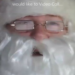 跟圣诞老人视频啦...