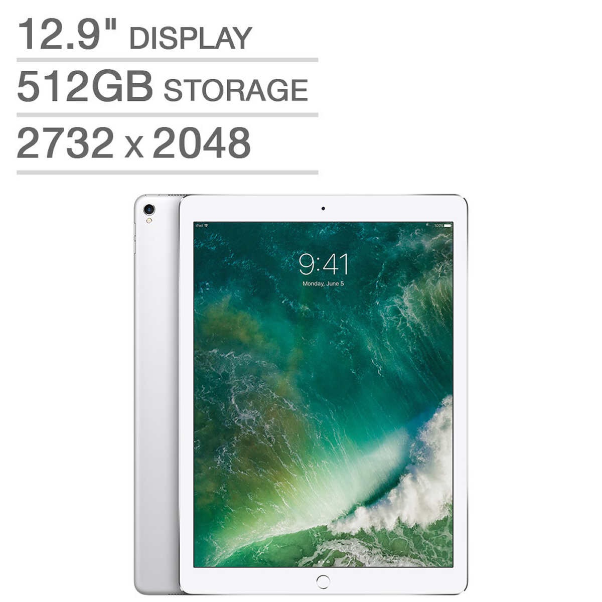 Apple iPad Pro A10X Chip - 512GB - Silver
12.9寸，三色可选