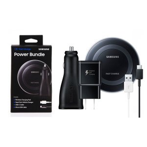 Samsung Fast-Charging Power Bundle: Dual Charger, Charge Pad, Cables