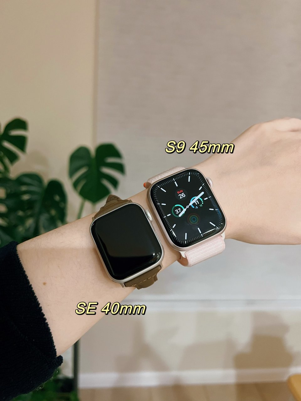 苹果手表 SE和S9的比较...