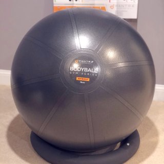 MANTRA瑜伽球 Exercise Ball Chair - 55cm / 65cm / 75cm Yoga Fitness Pilates Ball & Stability Base for Home Gym & Office