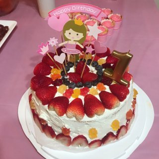 女儿一周岁DIY生日蛋糕...